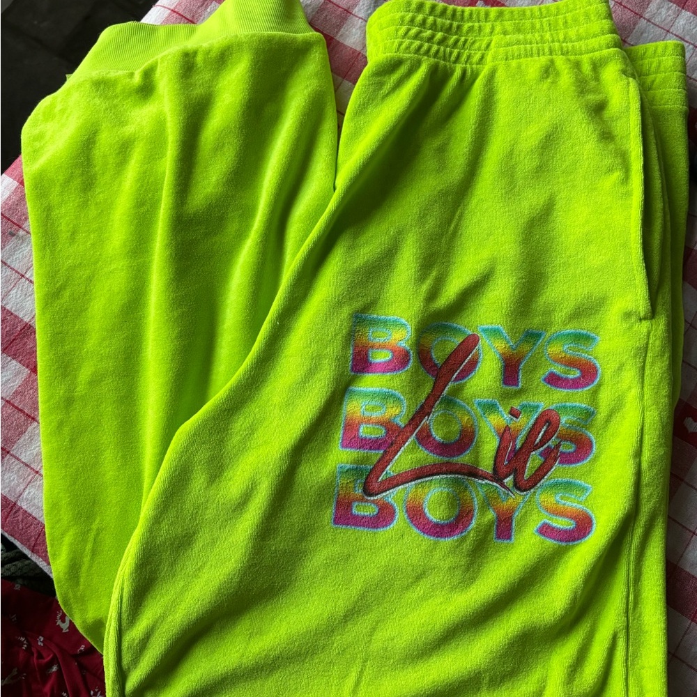 Neon Green Boys Lie Sweatpants